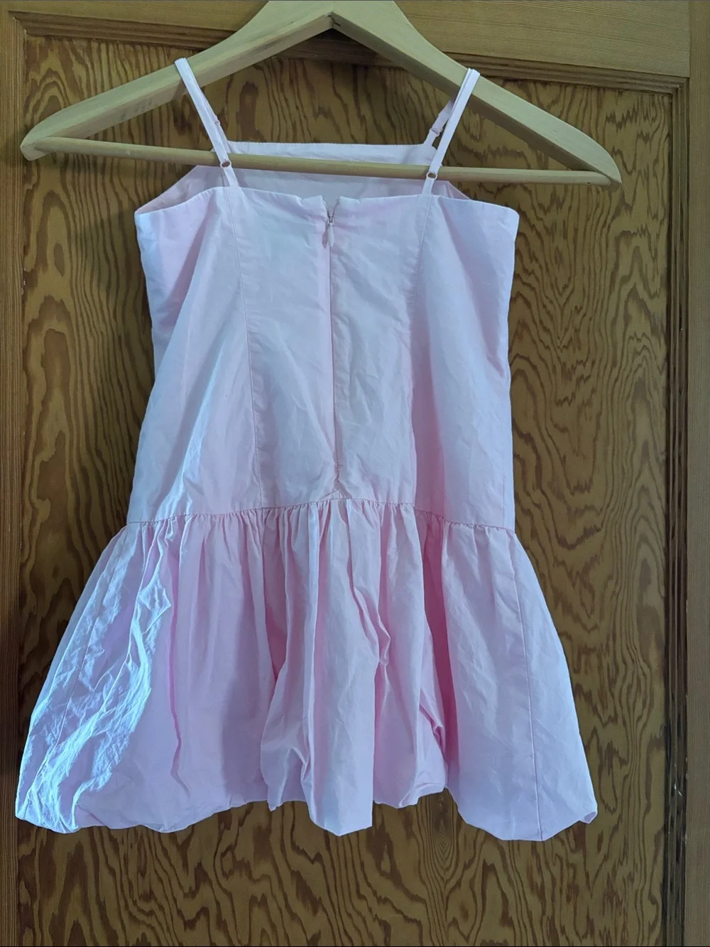 BARDOT Junior, Size 7, Girls Soft Pink Spaghetti-Strap Bubble Hem Dress